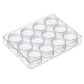 Durchsichtiger Perlen-Organizer, Aufbewahrungsbehälter-Set mit 12 Boxen (4,1372