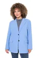 Ulla Popken Damen große Größen Übergrößen Plus Size Blazer, Oversized, Reverskragen, Knopfverschluss himmelblau 46+ 826487719-46+