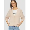 s.Oliver Cardigan Strickjacke Strickjacke aus Bändchengarn im Relaxed Fit beige XXL (44)