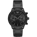 Emporio Armani Chronograph AR11242, Quarzuhr, Armbanduhr, Herren, Stoppfunktion, Datum, Edelstahlarmband schwarz