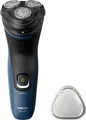 Philips Rotationsrasierer S1151/00 | Elektrorasierer Nass/Trocken | Flex-Scherkopf | 40 Min Akku | Schwarz/Blau