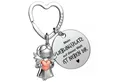 FABACH Schlüsselanhänger Schutzengel Star mit Herz & "Ich liebe dich" Gravur