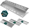 Yourkon Edelstahl Flammblech 39 x 12 x 2,5 cm 3 Stück