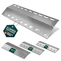 Yourkon Edelstahl Flammblech 37,5/39/43,5 cm, 1 bis 1,5 mm Stark, V2A, einzeln & Set (39x12x2,5mm 3 Stück)