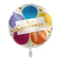 Folienballon Glückwunsch zur Kommunion, Fische Kreuz, ca. 43 cm