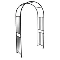 DEGAMO Rosenbogen VERSAILLES 220x120cm, Metall schwarz Hammerschlagoptik