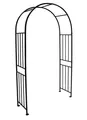 DEGAMO Rosenbogen VERSAILLES, 1 St., Höhe 220, Breite 120cm, Metall schwarz beschichtet, Hammerschlagoptik