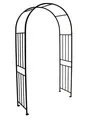 Rosenbogen Torbogen VERSAILLES 220x120cm stabil Metall schwarz Hammerschlagoptik