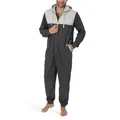 SLOUCHER Jumpsuit Jumpsuit Onesie Hausanzug mit Baumwolle mit Reißverschluss und Kapuze L