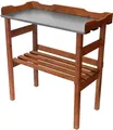 Pflanztisch 80x40x86cm Holz Tisch verzinkte Arbeitsplatte m. Ablagefach