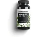 Vitamin B12 – 180 vegane Tabletten für 6 Monate – 500μg Vit B12 und 200μg Folsäure pro Tagesdosis – hochdosiert, ohne unnötige Zusätze – in Deutschland produziert & laborgeprüft 180 St