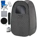 tectake Mobile, Dunkelgrau, Schwarz, Kunststoff, Freiform, 84x145x84 cm, CE, Freizeit, Wellness, Sauna