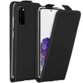 ACCEZZ Flipcase Hülle kompatibel mit Samsung Galaxy S20– Flip Case Tasche – Handytasche zum Aufklappen in Schwarz [1 Kartenfach, Magnetverschluss, Premium Kunstleder]