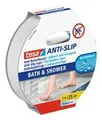 tesa Anti-Rutschband für Bad und Dusche - 5 m x 25 mm - transparent - Sicherheit auf nassen Flächen Klebeband