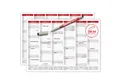 TOBJA Wandkalender Abwischbarer Wandkalender 2026 A4 - Rot, Tafelkalender inkl. 1 Stift Kalender A4 abwischbar