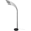 Bogenleuchte Reed, Schwarz, Metall, F, 196 cm, 3 Helligkeitsstufen, schwenkbar, mit Schalter, Lampen & Leuchten, Innenbeleuchtung, Stehlampen, Bogenlampen