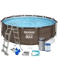 Bestway Steel Pro MAX 366x100cm Pool 56709 Filterpumpe und Zubehör Gartenpool