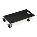 Relaxdays Transportroller Feststellbremse, 400 kg, Lenkungsrollen, Anti-Rutsch-Belag, HBT: 11,5 x 58 x 30 cm, schwarz
