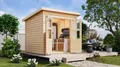 Karibu Gartenhaus Gerätehaus Merseburg 4 naturbelassen 212x214x219 cm