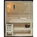 HOME DELUXE - Traditionelle Sauna - Shadow L - 150 x 120 x 190 cm - für 3 Personen - hochwertiges Fichtenholz, inkl. Saunaofen, Saunazubehör I Da... - Naturbelassen