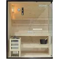 Traditionelle Sauna Shadow L - 150 X 120 Cm Für 3 Personen Sauna Saunakabine Ecksauna Massivholz - Home Deluxe
