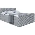 BOXSPRINGBETT BOXI8-Z KING - 160x200 - H3/H4 - Grau
