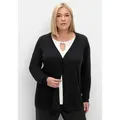 Sheego Strickjacke Große Größen aus feinem Viskosemix schwarz 48/50