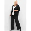 Sheego Strickjacke Feinstrickjacke schwarz 48/50