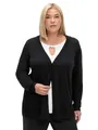 Sheego Damen Große Größen Feinstrickjacke aus feinem Viskosemix Citywear klassisch -