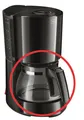 Melitta Ersatz-Kanne, Glaskanne Schwarz für Kaffeemaschine Enjoy Typ 100201