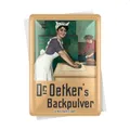 Nostalgic-Art Retro Blechpostkarte, Dr. Oetker – Geschenk-Idee für Nostalgie-Fans, Blechpostkarte, Mini-Blechschild im Vintage-Design, 10 x 14 cm