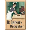 Nostalgic-Art Metallschild Blechpostkarte - Traditionsmarken - Dr. Oetker - Bäckerin