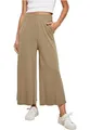 Urban Classics Damen Hose Ladies Modal Culotte, lässige Marlene Hose für Frauen, 3/4 Länge, mit Gummibund, Größen XS-5XL