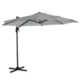 SVITA AREA Sonnenschirm Ampelschirm UV50+ Garten Terrasse Outdoor 360° Schirm Aluminium drehbar kippbar Gartenschirm Gartenmöbel Hellgrau