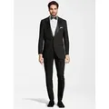 SteffenKlein Smoking Slim-Fit 5-tlg. (3-tlg) mit Fliege und Einstecktuch schwarz 50