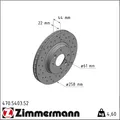 2x Zimmermann 470.5403.52 Bremsscheibe für RENAULT SMART DACIA SANDERO LOGAN BH