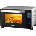 Syntrox Germany 25 l Touch Mini Backofen Saltillo – Kompakter und leistungsstarker Pizzaofen mit Touch-Bedienung, Umluft,Rotisserie und 1500W Lei... - Silber