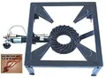 Gas-Hockerkocher 10,5 KW Profi Hockerkocher mit Zündsicherung und Piezozünder inkl. 1,5 m Schlauch u. Regler.