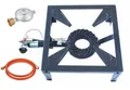 Wehmann Gaskocher 10,5 KW Profi 4 Fuß Hockerkocher, mit Gasschlauch und Druckregler 120 kg Belastbarkeit