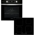 Privileg Backofen-Set BAKO Turn&Go Steam 600, mit 1-fach-Teleskopauszug, Hydrolyse, mit Dampffunktion und Induktion schwarz