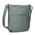 Zwei Damen Handtasche Mademoiselle.M M12 Umhängetasche 7 Liter Crossbody Bag, Schultertasche in DIN-A4-Größe, Schlüsselring, Geheimfach, inkl. extra kurzen abnehmbaren Schultergurt (eucalyptus)