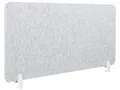 Beliani Schreibtisch Trennwand Akustik Polster grau 160 x 50 cm Schallschutz Split