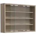 Mid.you Hängevitrine, Sonoma Eiche, Holzwerkstoff, 3 Fächer, 57x40x10 cm, hängend, Wohnzimmer, Wohnwände, Vitrinenschränke