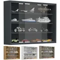 VCM Glasvitrine hängend Vitrine Glas mit ESG-Sicherheitsglas Maße: H. 40 x B. 57 x T. 10 cm Hängevitrine Glas Modern und platzsparend Glas Vitrinenschrank - Agisa M