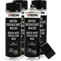 4x TECPO Unterbodenschutz überlackierbar schwarz, 500 ml