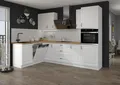 Landhaus Küche Stilo Weiß 170x285cm Küchenzeile Einbauküche Eckküche Winkelküche