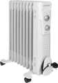 Clatronic Öl-Radiator RA 3736 | 2000W, 9 Rippen, 3 Heizstufen, Thermostat, Überhitzungsschutz, mobil auf Rollen | Weiß