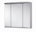 Jokey Spiegelschrank Doro mit LED Beleuchtung, Badezimmer Spiegelschrank aus MDF, inkl. Steckdose | Alu-Optik