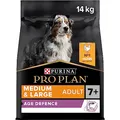Pro Plan Medium & Large Adult Age Defence 7+, Hundefutter trocken, reich an Huhn, 1er Pack (1 x 14 kg)
