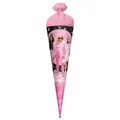 ROTH Schultüte groß Barbie 70 cm - rund, Filzverschluss, ROT(H)-Spitze - Zuckertüte Barbie Schulanfang